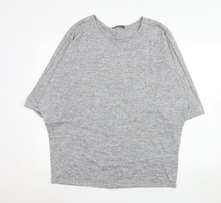 Studio Women’s Grey Relaxed Fit Jersey T-Shirt Size 12