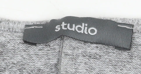 Studio Women’s Grey Relaxed Fit Jersey T-Shirt Size 12
