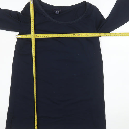 Lands' End Women's Blue Long Sleeve Basic Scoop Neck Top XS