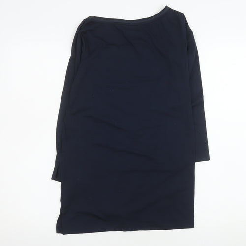 Lands' End Women's Blue Long Sleeve Basic Scoop Neck Top XS