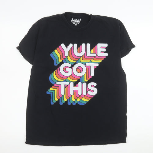 Batch1 Men's Black 'Yule Got This' Christmas Graphic T-Shirt Size M