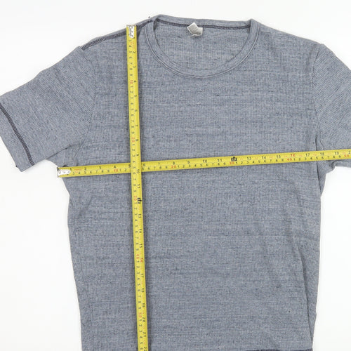 American Apparel Men's Grey Cotton Crew Neck T-Shirt Medium