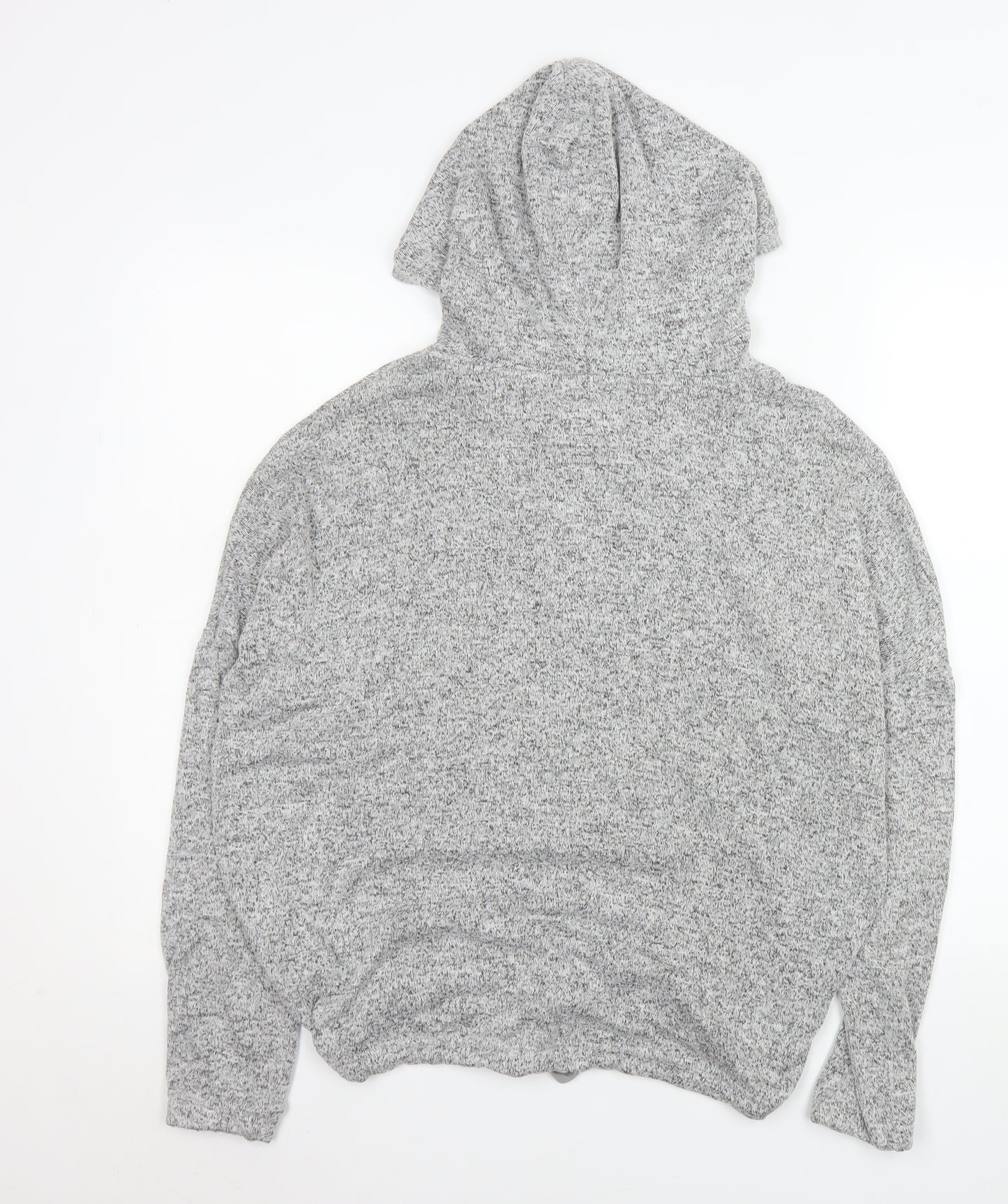 Next Women Grey Hooded Pullover Sweatshirt Size 10 Viscose Blend