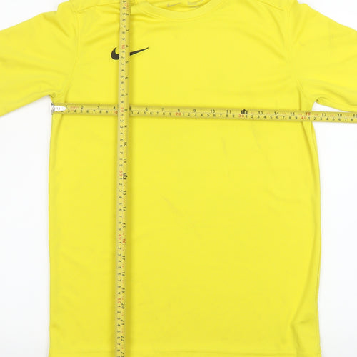 Nike Women's Yellow XL Dri-Fit Short Sleeve Active T-Shirt