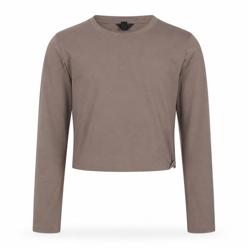 New Look Girls Brown Cropped Long Sleeve Jersey T-Shirt Age 14-15