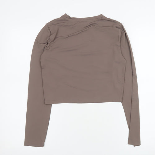 New Look Girls Brown Cropped Long Sleeve Jersey T-Shirt Age 14-15