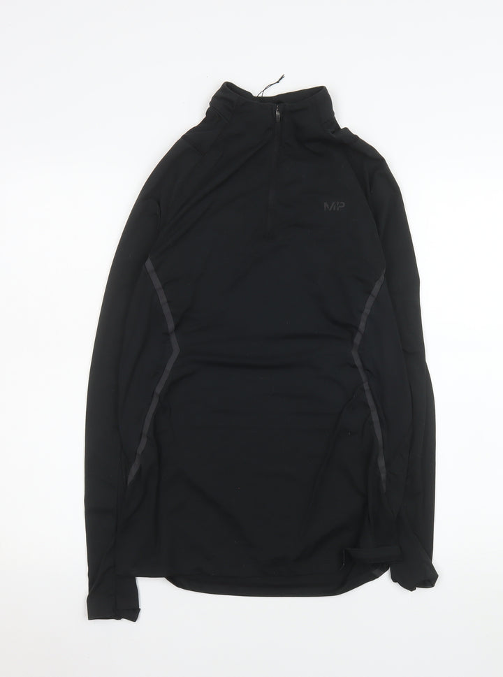 MP Women's Black XS 1/4 Zip Long Sleeve Athletic Top