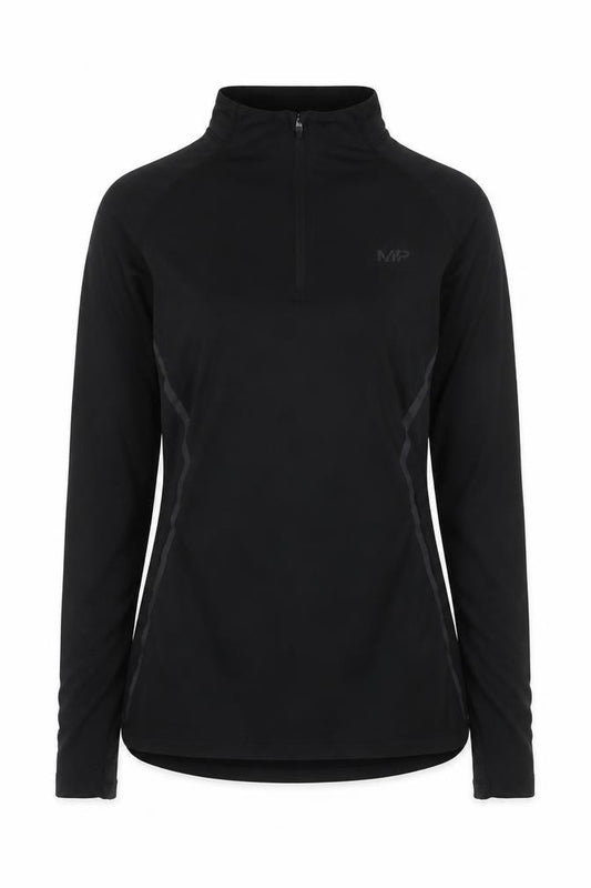 MP Women's Black XS 1/4 Zip Long Sleeve Athletic Top