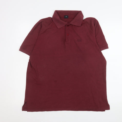 Hugo Boss Men's Red Pima Cotton Polo Shirt XL Regular Fit