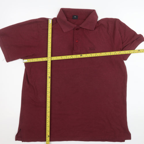 Hugo Boss Men's Red Pima Cotton Polo Shirt XL Regular Fit