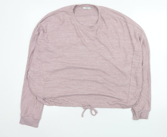 George Women Pink Drawstring Hem Pullover Sweatshirt XL