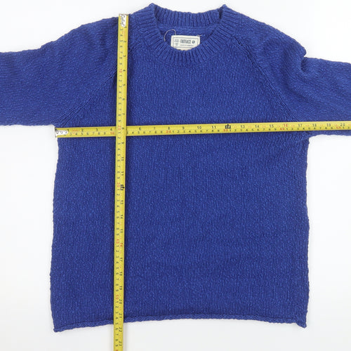 FatFace Women's Blue Cotton Crew Neck Jumper Size 8