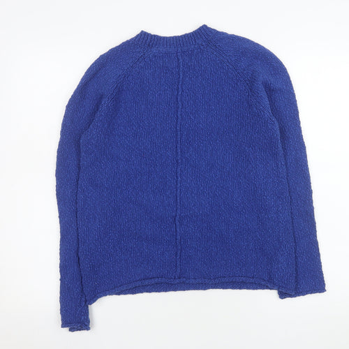 FatFace Women's Blue Cotton Crew Neck Jumper Size 8
