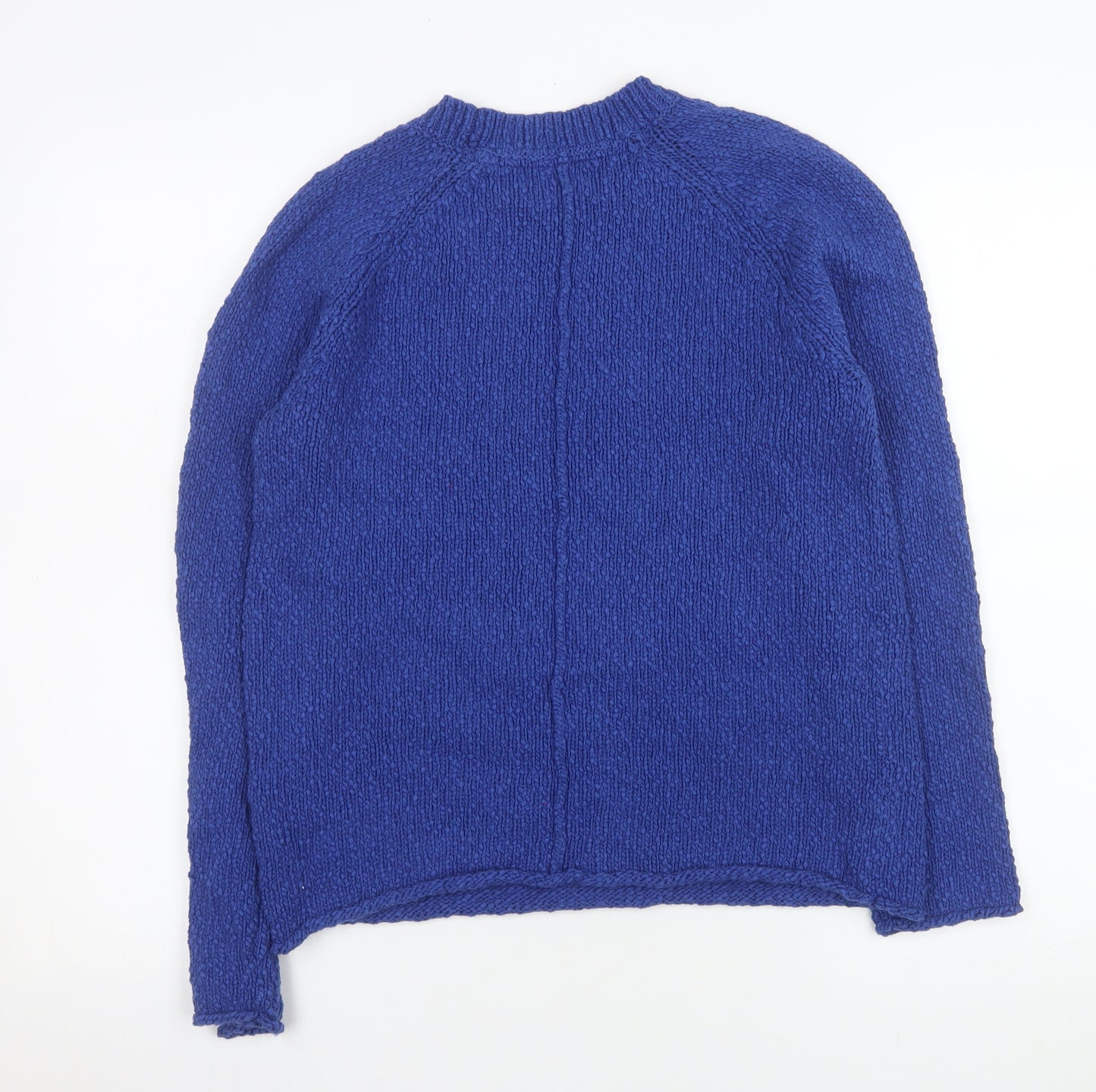 FatFace Women's Blue Cotton Crew Neck Jumper Size 8