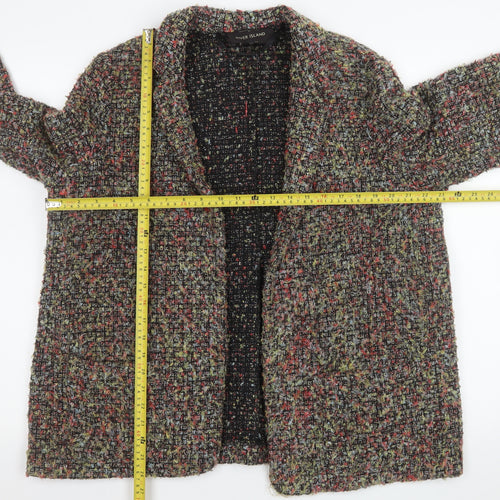 River Island Women's Multicoloured Bouclé Blazer Jacket UK 14 Classic Fit