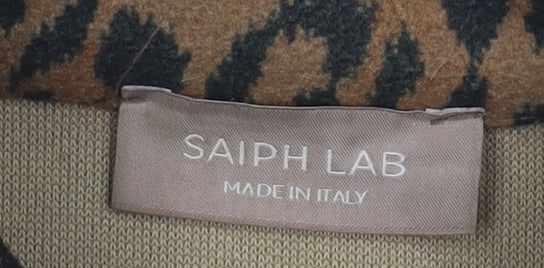 Saiph Lab Women's Brown Leopard Print Bomber Jacket L