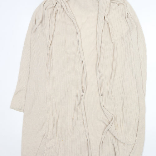 Phase Eight Women Beige Long Sleeve Open Knit Cardigan Size 16
