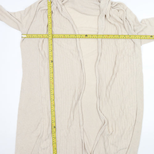 Phase Eight Women Beige Long Sleeve Open Knit Cardigan Size 16
