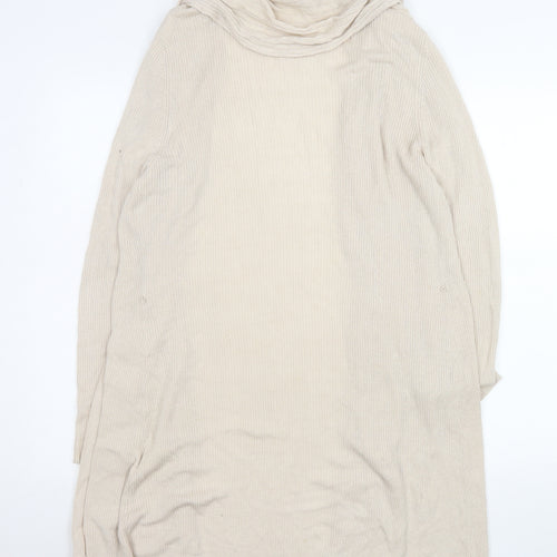Phase Eight Women Beige Long Sleeve Open Knit Cardigan Size 16