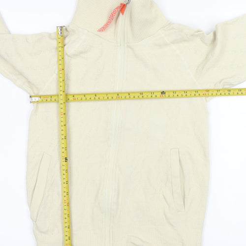 OTI Womens Ivory Knit Full Zip Jacket Size S Classic Style
