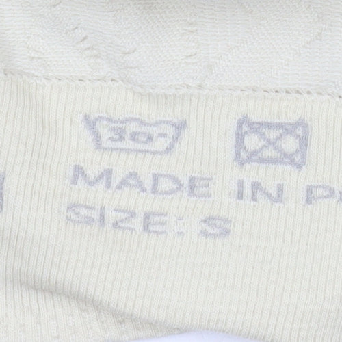 OTI Womens Ivory Knit Full Zip Jacket Size S Classic Style