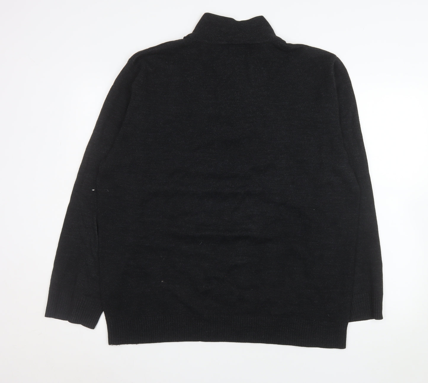 Urban Supply Men's Black XL Half Zip Knit Sweatshirt