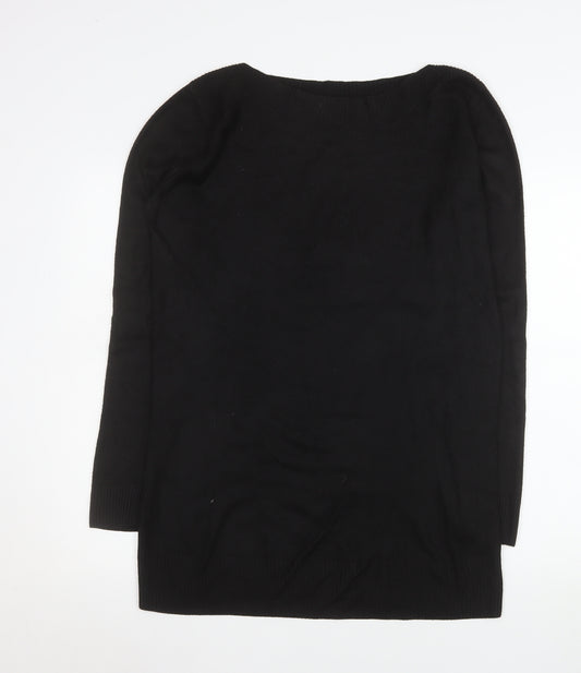 Savoir Women’s Black Acrylic Long Sleeve Pullover Jumper UK 12