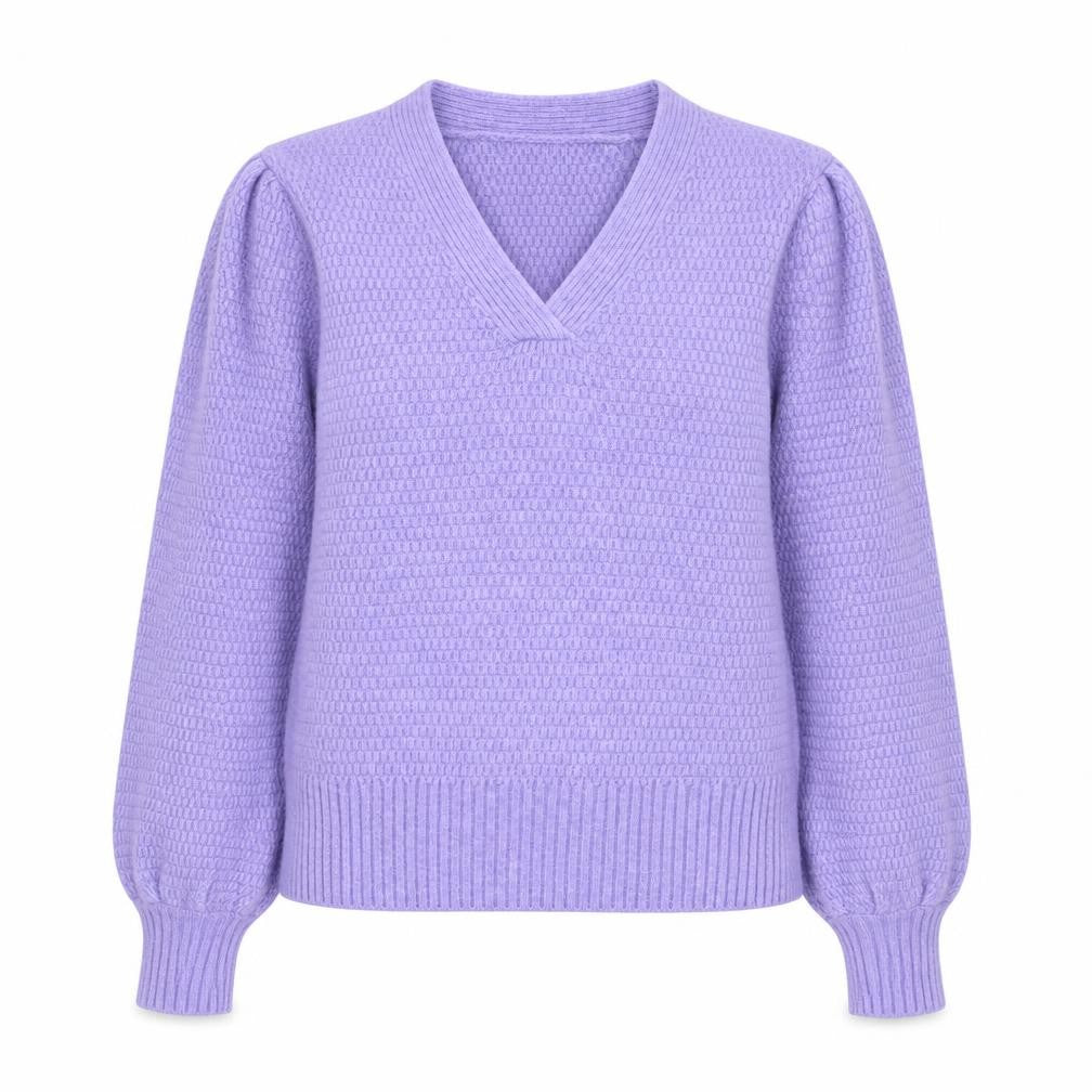 Very Women’s Purple V-Neck Long Sleeve Knit Pullover Jumper Size 10
