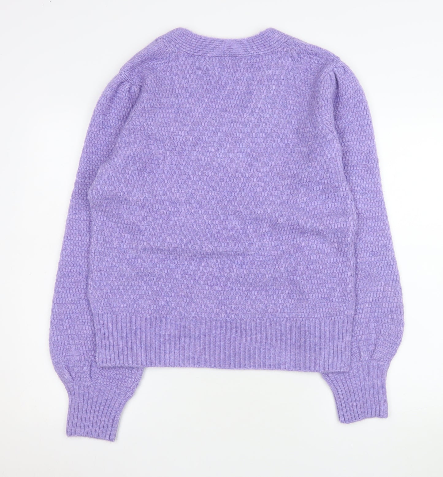 Very Women’s Purple V-Neck Long Sleeve Knit Pullover Jumper Size 10