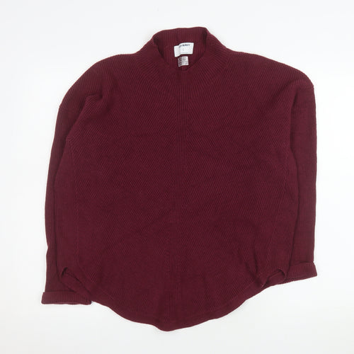 Old Navy Men's Red Mock Neck Pullover Jumper Size L Cotton Blend