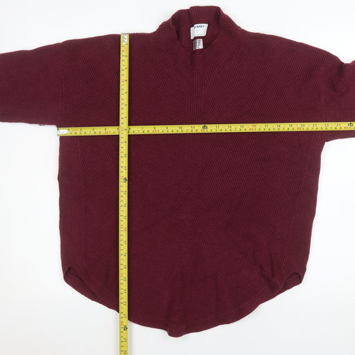 Old Navy Men's Red Mock Neck Pullover Jumper Size L Cotton Blend
