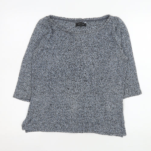 New Look Women’s Grey Knit 3/4 Sleeve Pullover Jumper UK 10