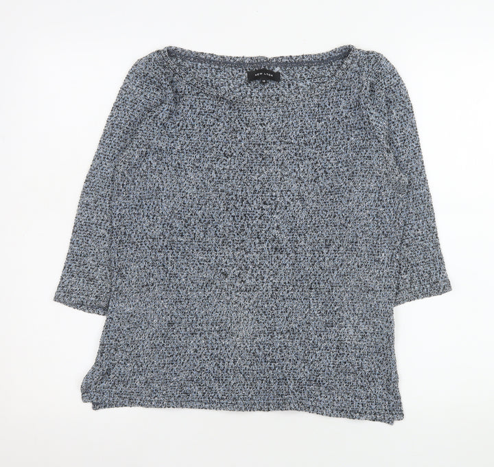 New Look Women’s Grey Knit 3/4 Sleeve Pullover Jumper UK 10