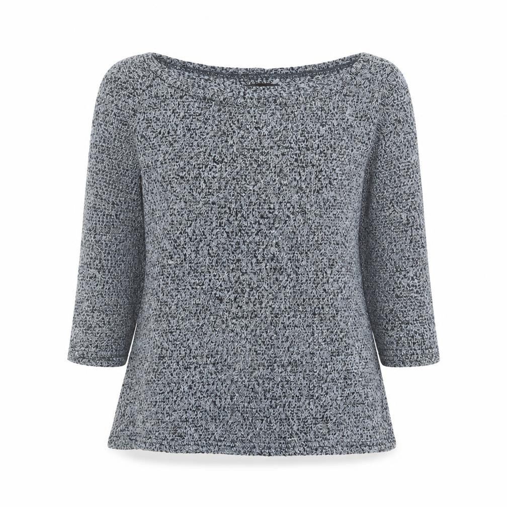 Front view of New Look Women’s Grey Knit 3/4 Sleeve jumper UK 10