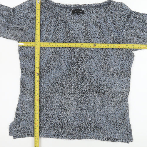 New Look Women’s Grey Knit 3/4 Sleeve Pullover Jumper UK 10