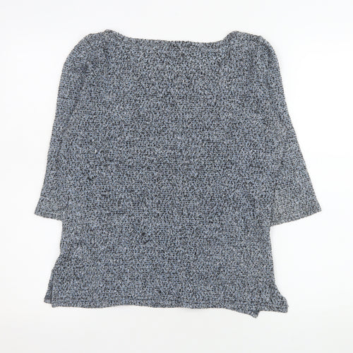 New Look Women’s Grey Knit 3/4 Sleeve Pullover Jumper UK 10