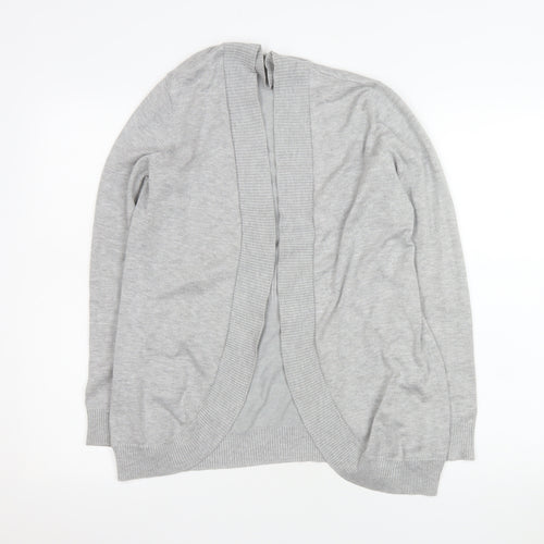 89th & Madison Women's Grey Knit Open Cardigan Size M