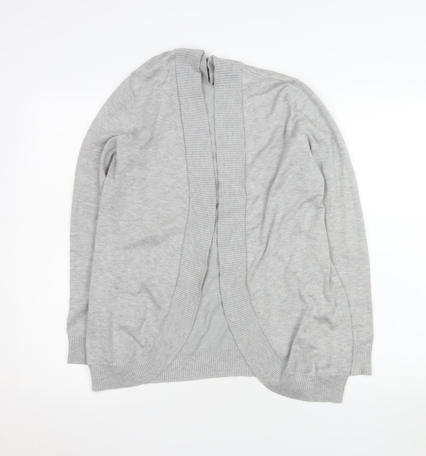 89th & Madison Women's Grey Knit Open Cardigan Size M