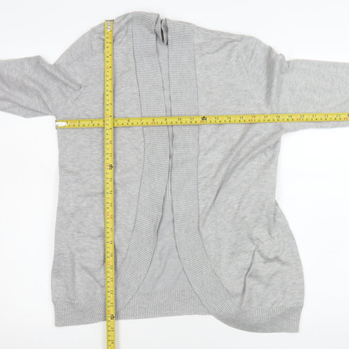 89th & Madison Women's Grey Knit Open Cardigan Size M