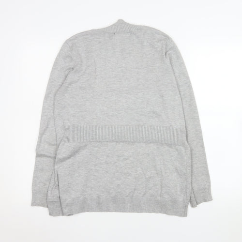 89th & Madison Women's Grey Knit Open Cardigan Size M