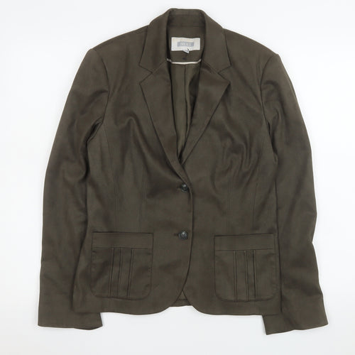 Next Womens Brown Blazer Jacket Size 10 Regular Fit Two Button