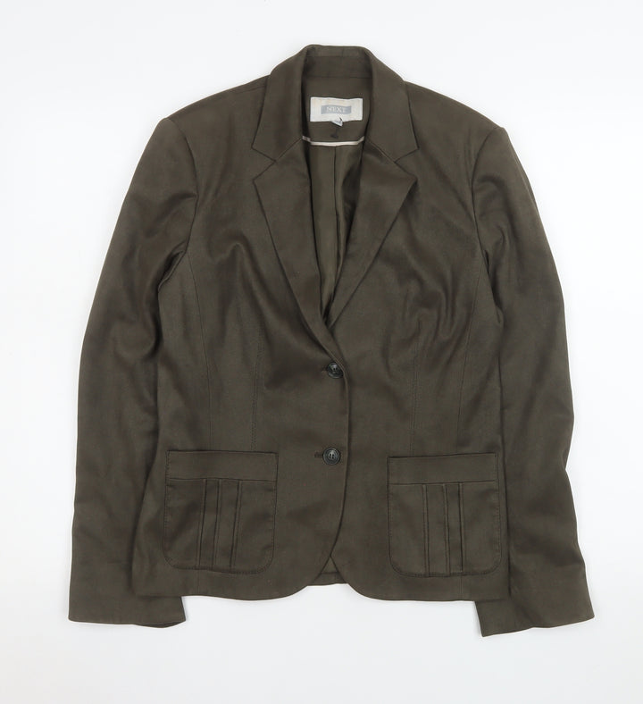 Next Womens Brown Blazer Jacket Size 10 Regular Fit Two Button