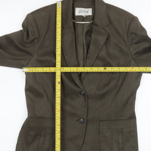 Next Womens Brown Blazer Jacket Size 10 Regular Fit Two Button