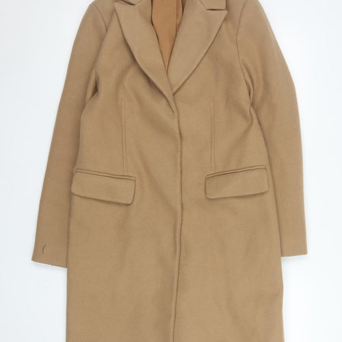 Marks and Spencer Women Beige Size 8 Classic Mid-Length Coat