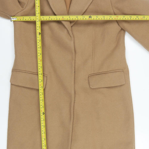 Marks and Spencer Women Beige Size 8 Classic Mid-Length Coat