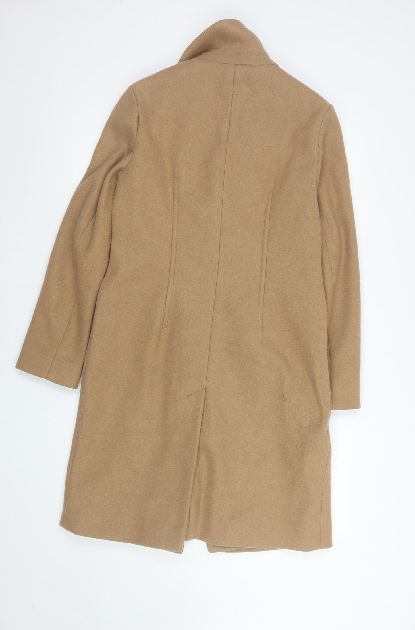 Marks and Spencer Women Beige Size 8 Classic Mid-Length Coat