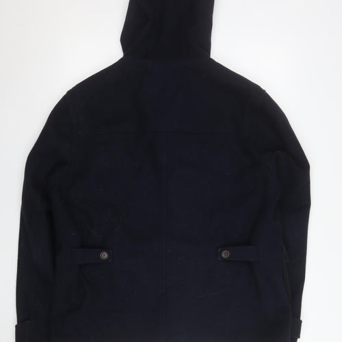 North Coast Men’s Blue Wool Hooded Duffle Coat Size M