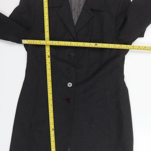 Marks and Spencer Women’s Grey Wool Blend Petite Overcoat Size 10
