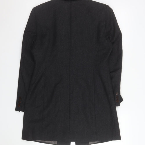 Marks and Spencer Women’s Grey Wool Blend Petite Overcoat Size 10