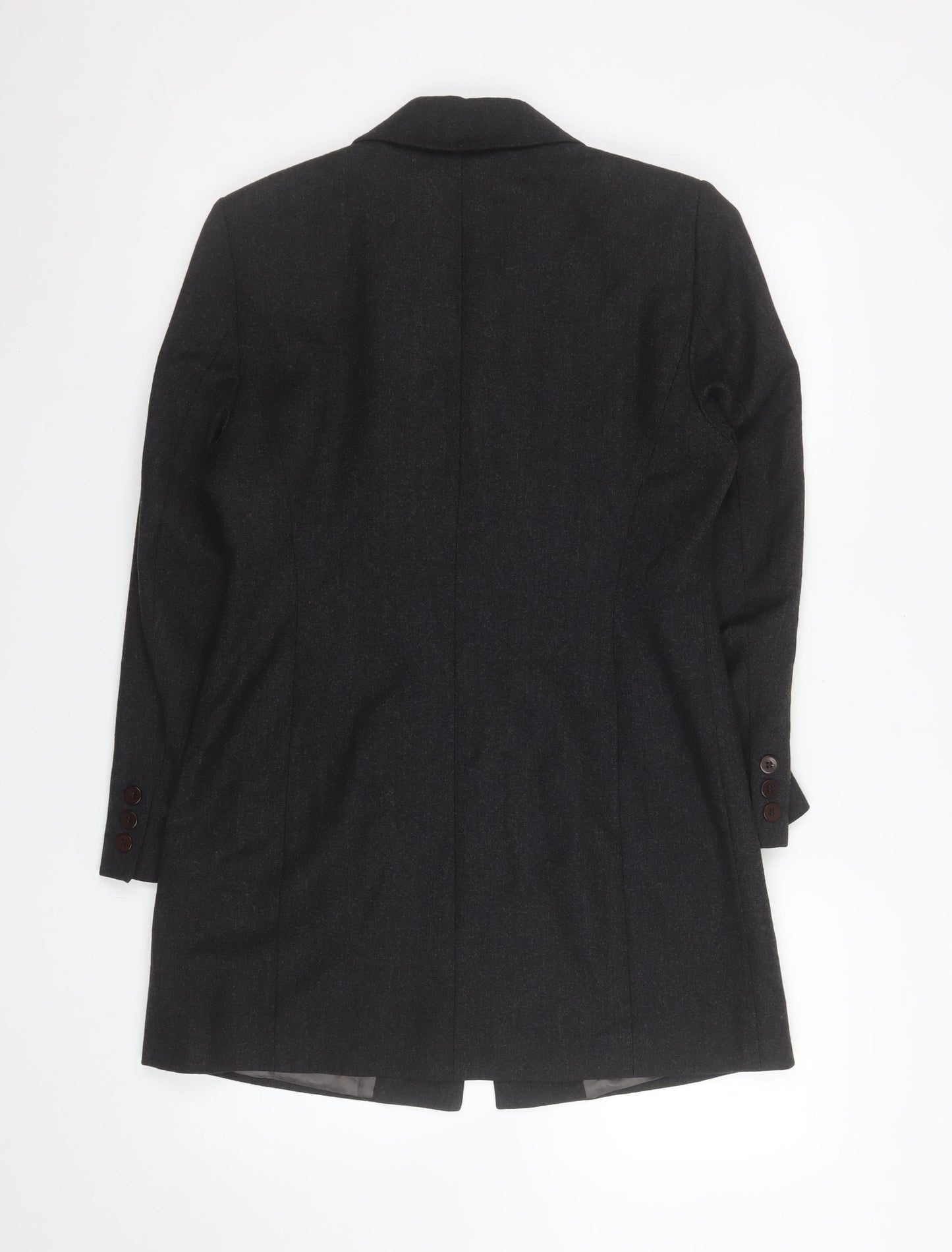 Marks and Spencer Women’s Grey Wool Blend Petite Overcoat Size 10